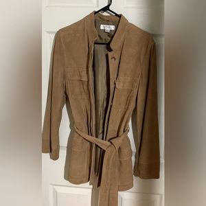 Vintage Suede Genuine Leather Jacket (size L)